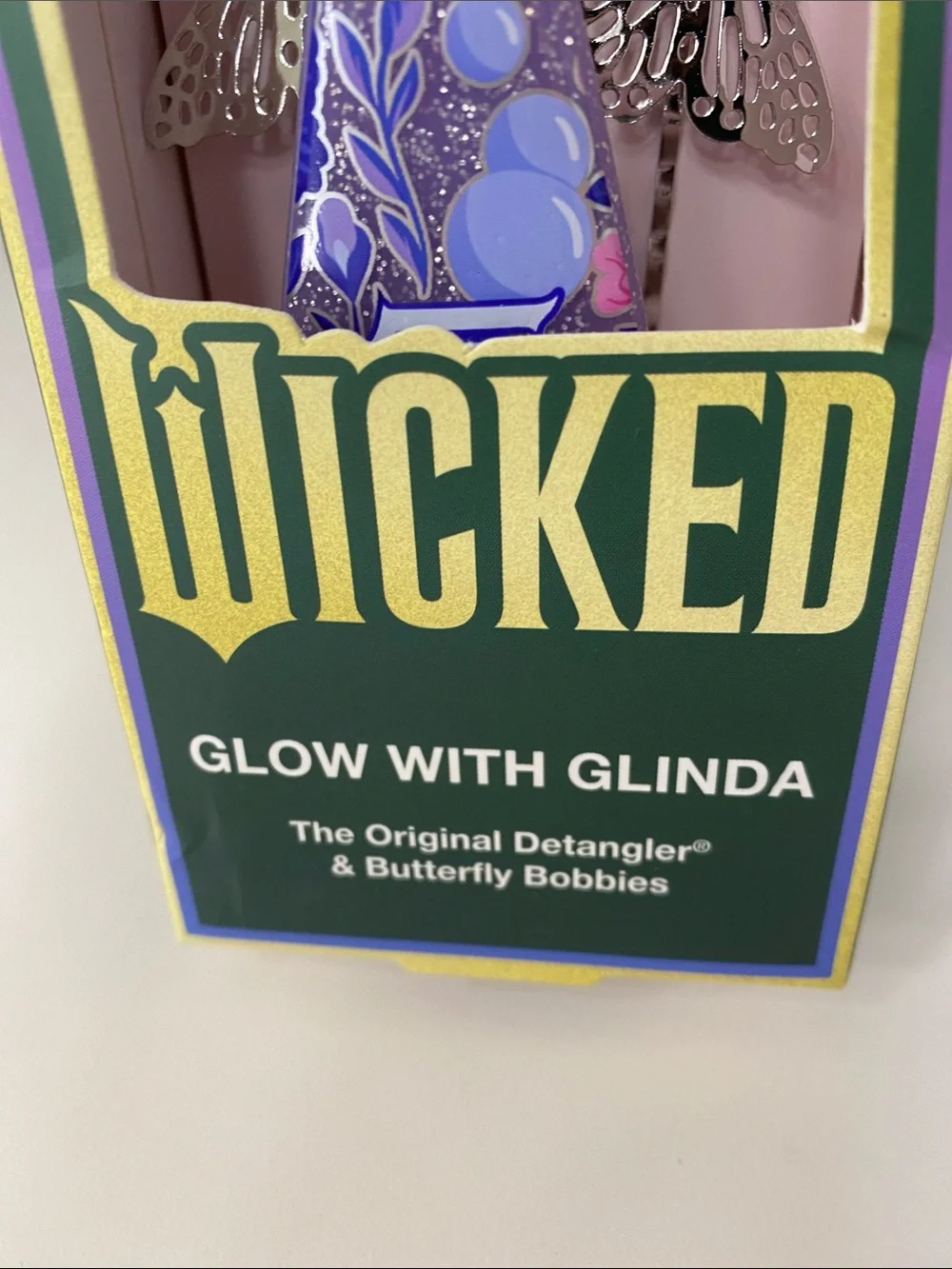 Wet Brush Wicked Glow with Glinda Detangler Hair Brush - Purple Floral